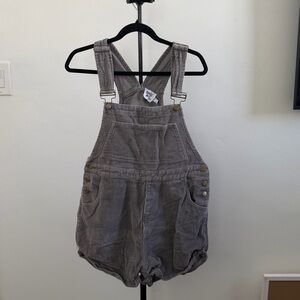 Princess Polly Grey Corduroy Overalls